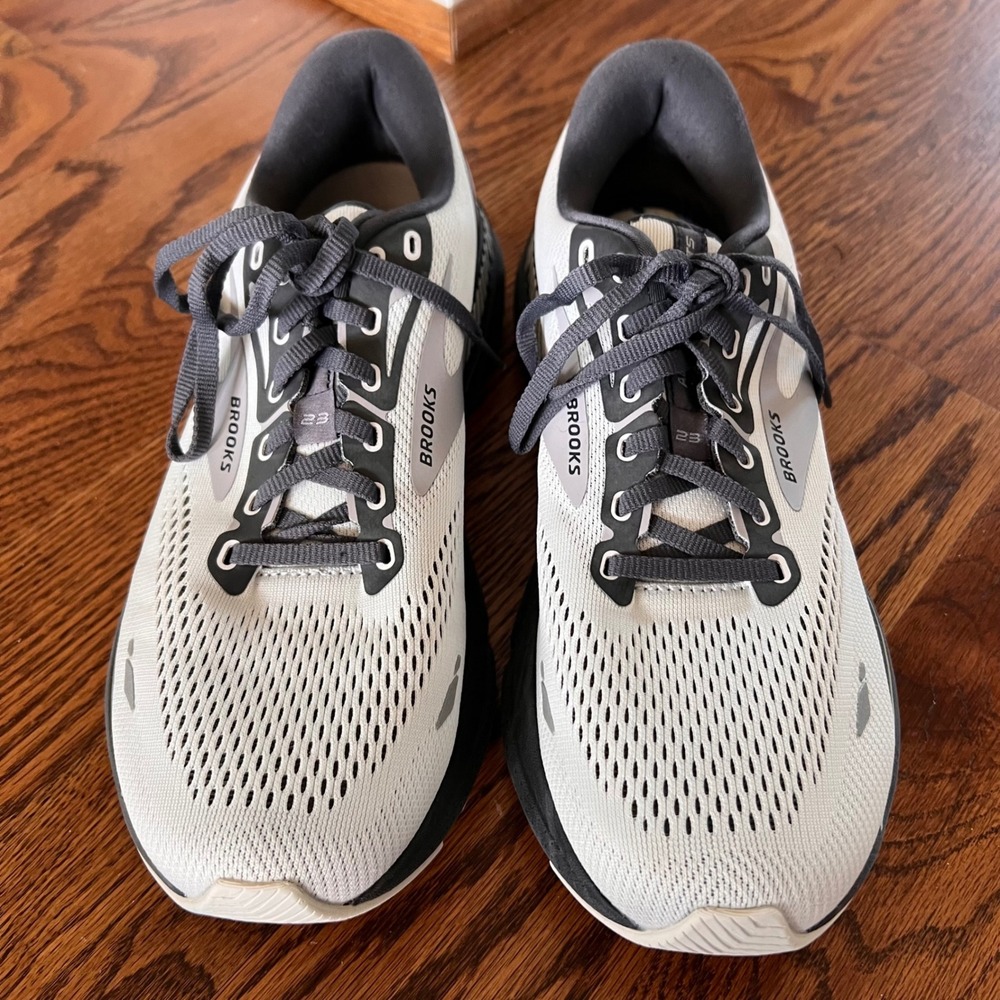 Brooks Adrenaline GTS 23 Mens Running Shoes Oyster Alloy Black 1103911D065 Sz 9 - Picture 14 of 16